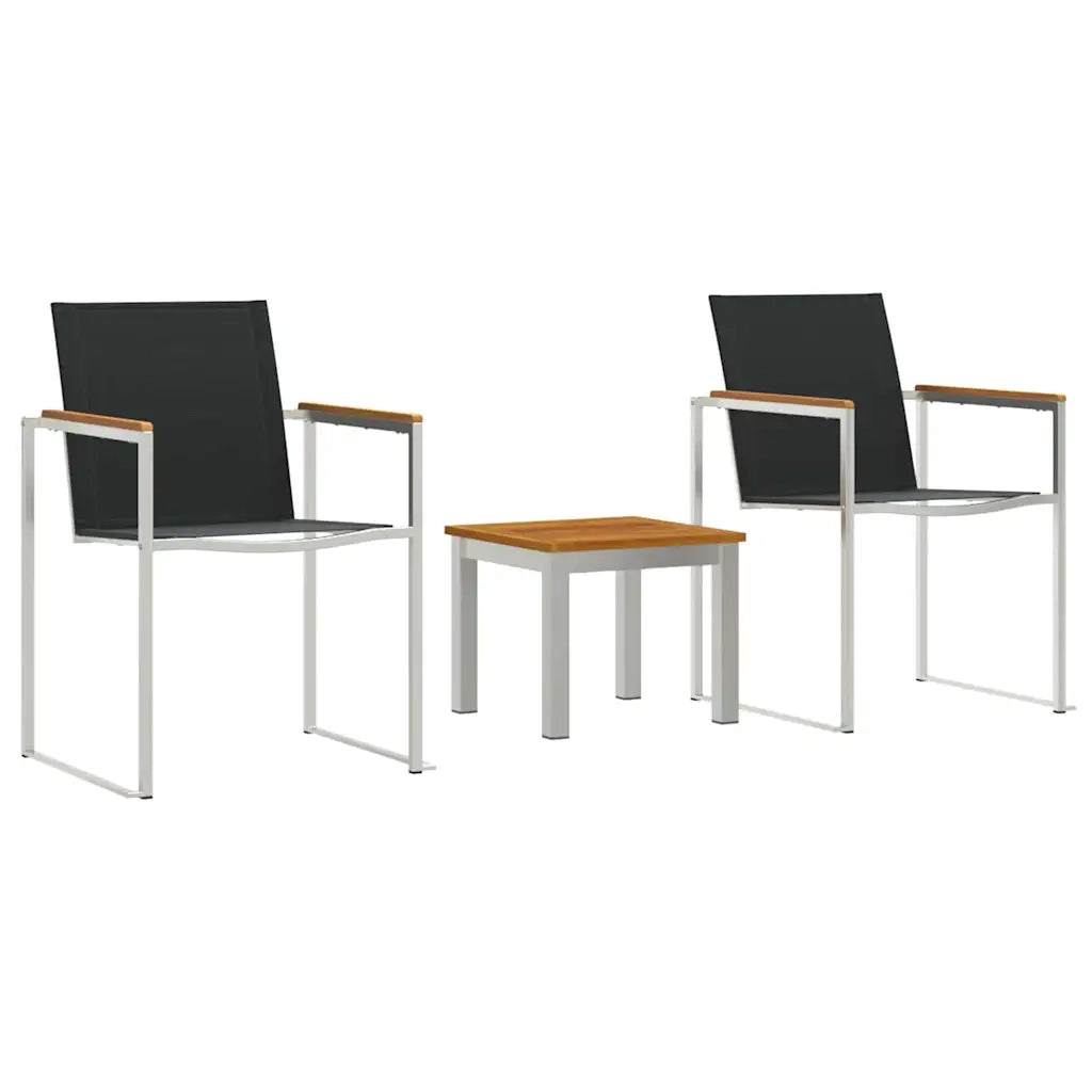 Set da Pranzo per Giardino 3 pcs Legno di Acacia Massello 3334839