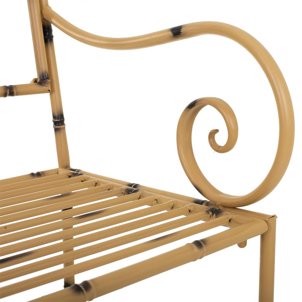 Sgabello in metallo giallo 126x50x92h