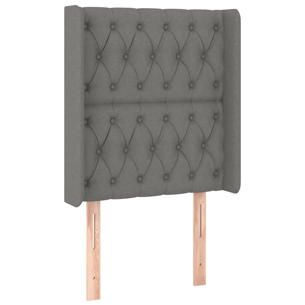 Letto a Molle Materasso e LED Grigio Scuro 80x200 cm in Tessuto 3139070