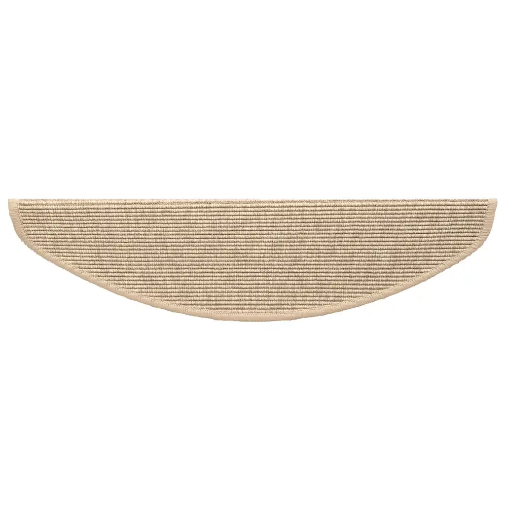 Tappetini per scale 15 pz | Gradini per Scale 65x21x4 cm Beige chiaro Semicircolari Grandi