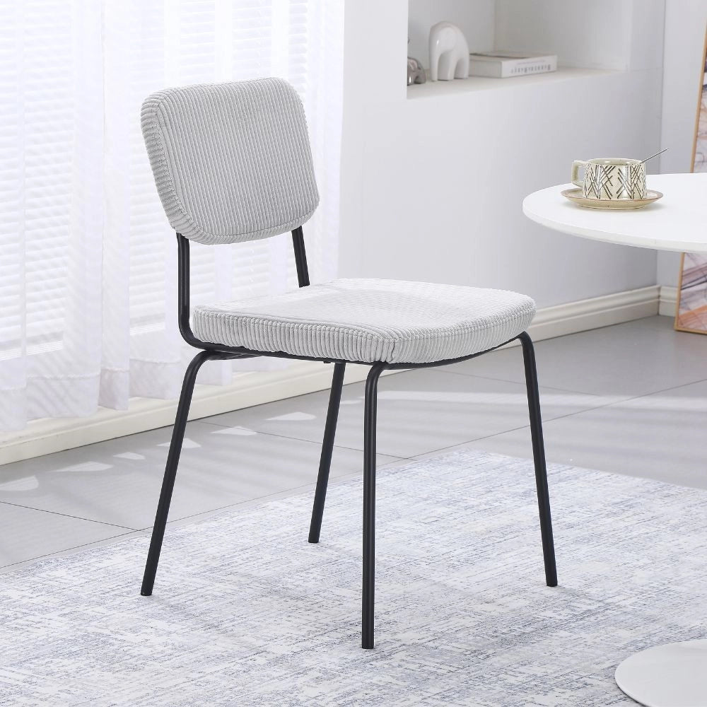 Set 4 Sedie imbottite Juno grigio chiaro 44x55x83H – Il comfort in stile industriale