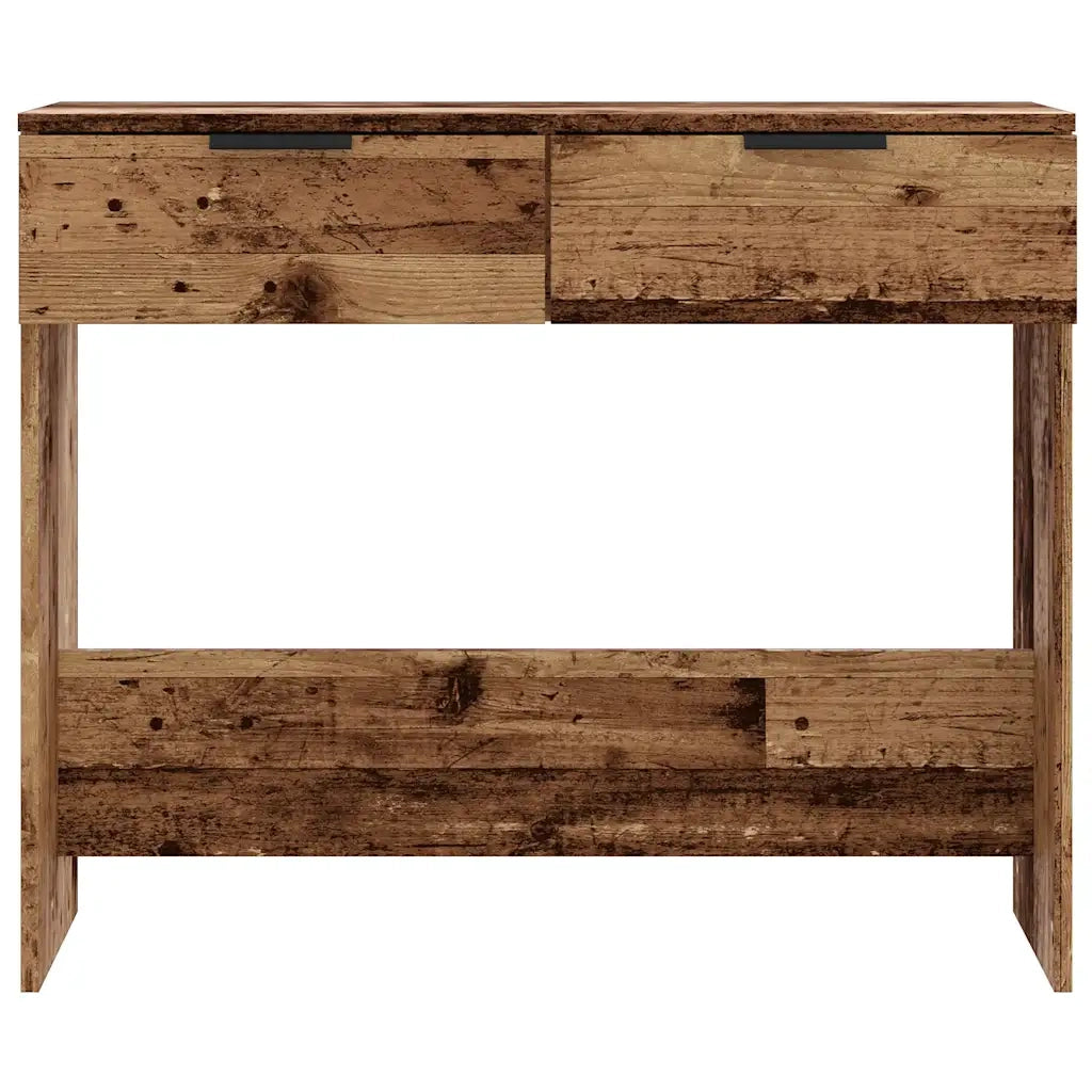 Tavolo Consolle in Legno Vecchio 90x36x75 cm Legno Multistrato 856945