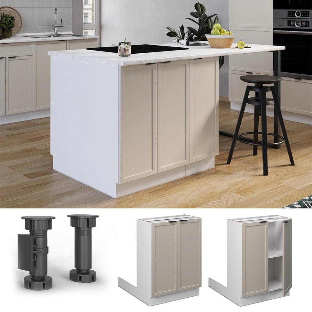 Vicco Isola da cucina GrigioBeige 60 cm senza piano di lavoro