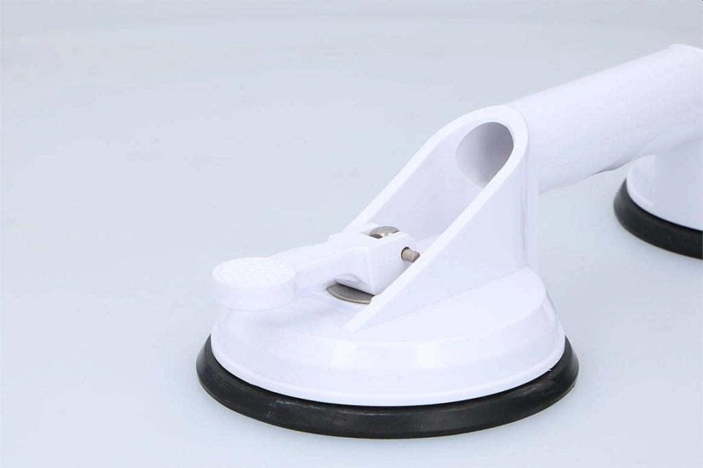 Barra Supporto da Appoggio Sostegno a Parete Bianco con Ventose 33x12,5x7,5 cm