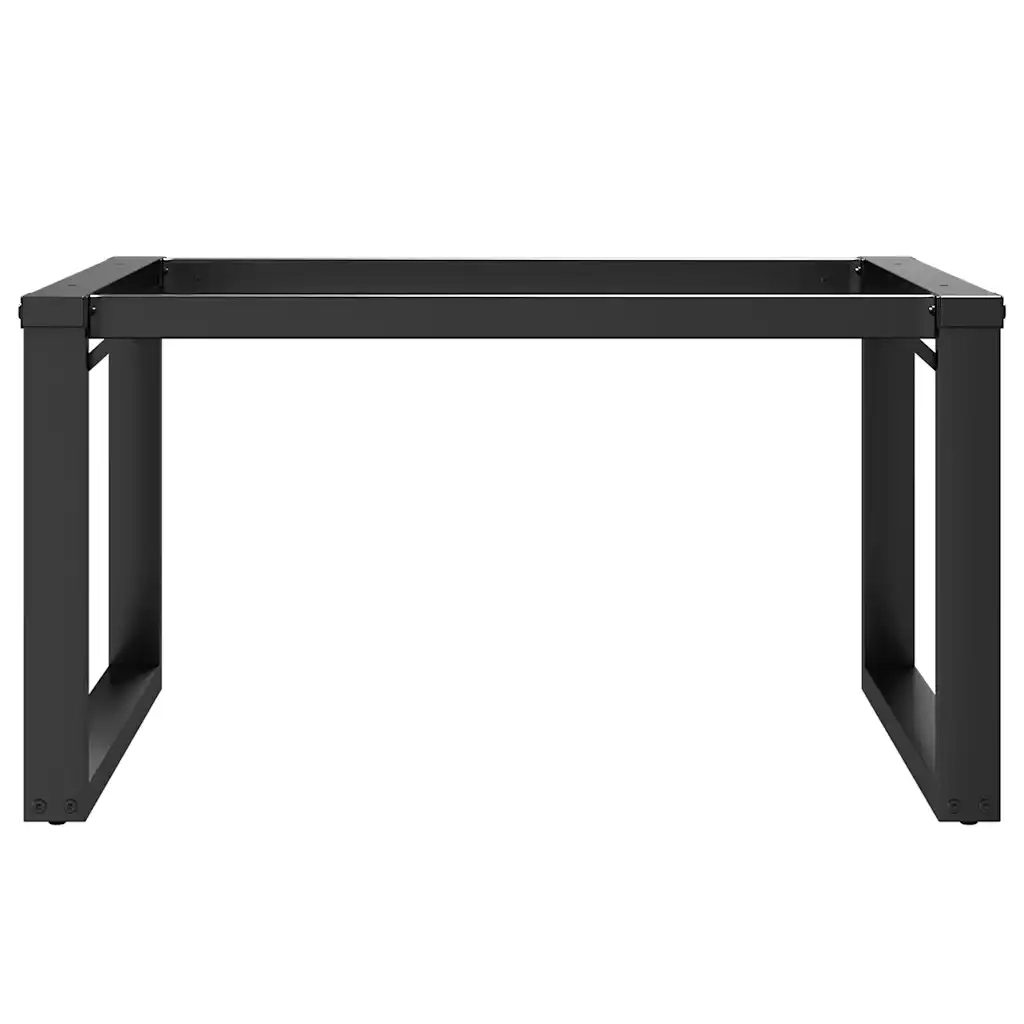 Gambe per tavolino da caffè a forma di O 70 x 60 x 43 cm design industriale robusto facili da montare acciaio nero 02_0047216