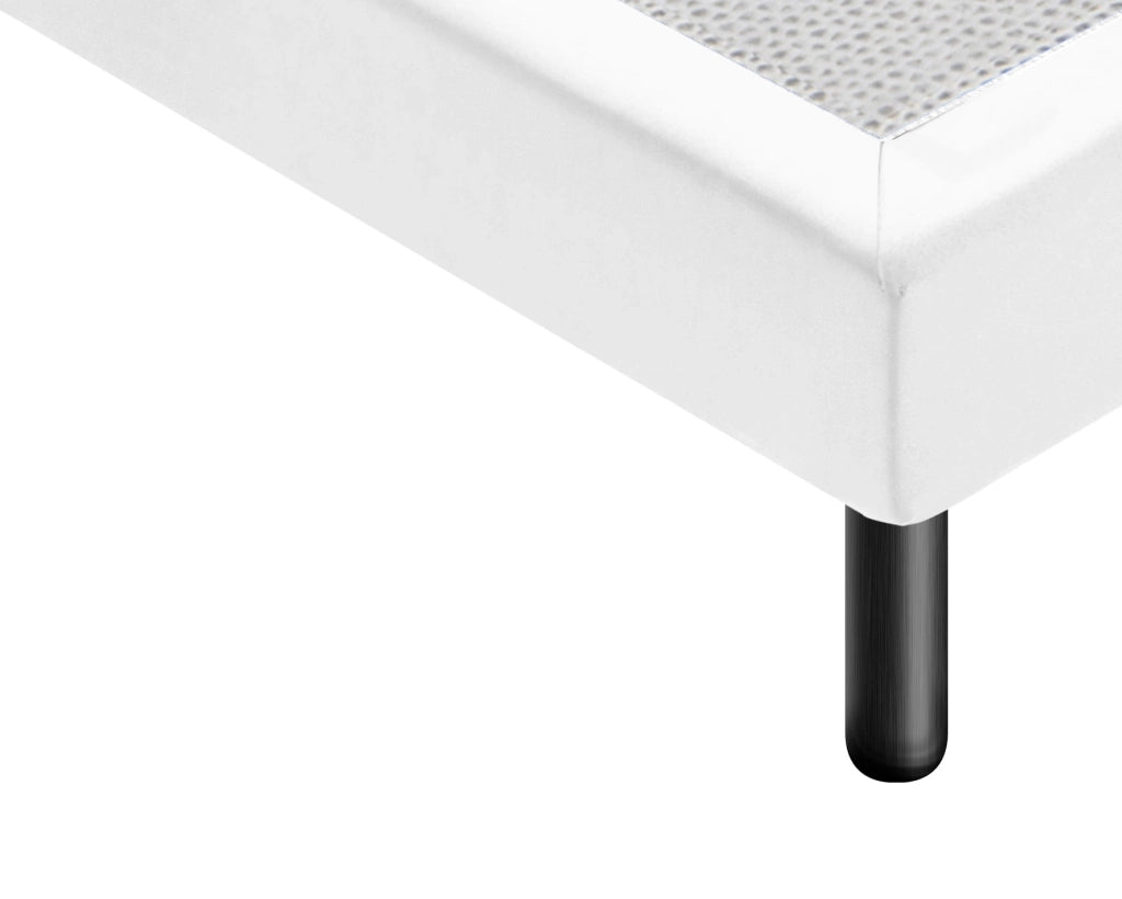Letto Sommier Piazza e Mezza 120x190 Bianco Rivestito - Resistente fino a 120 Kg per Persona