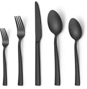 Set di utensili - 30 pezzi - Finitura matte nera - per 6 persone