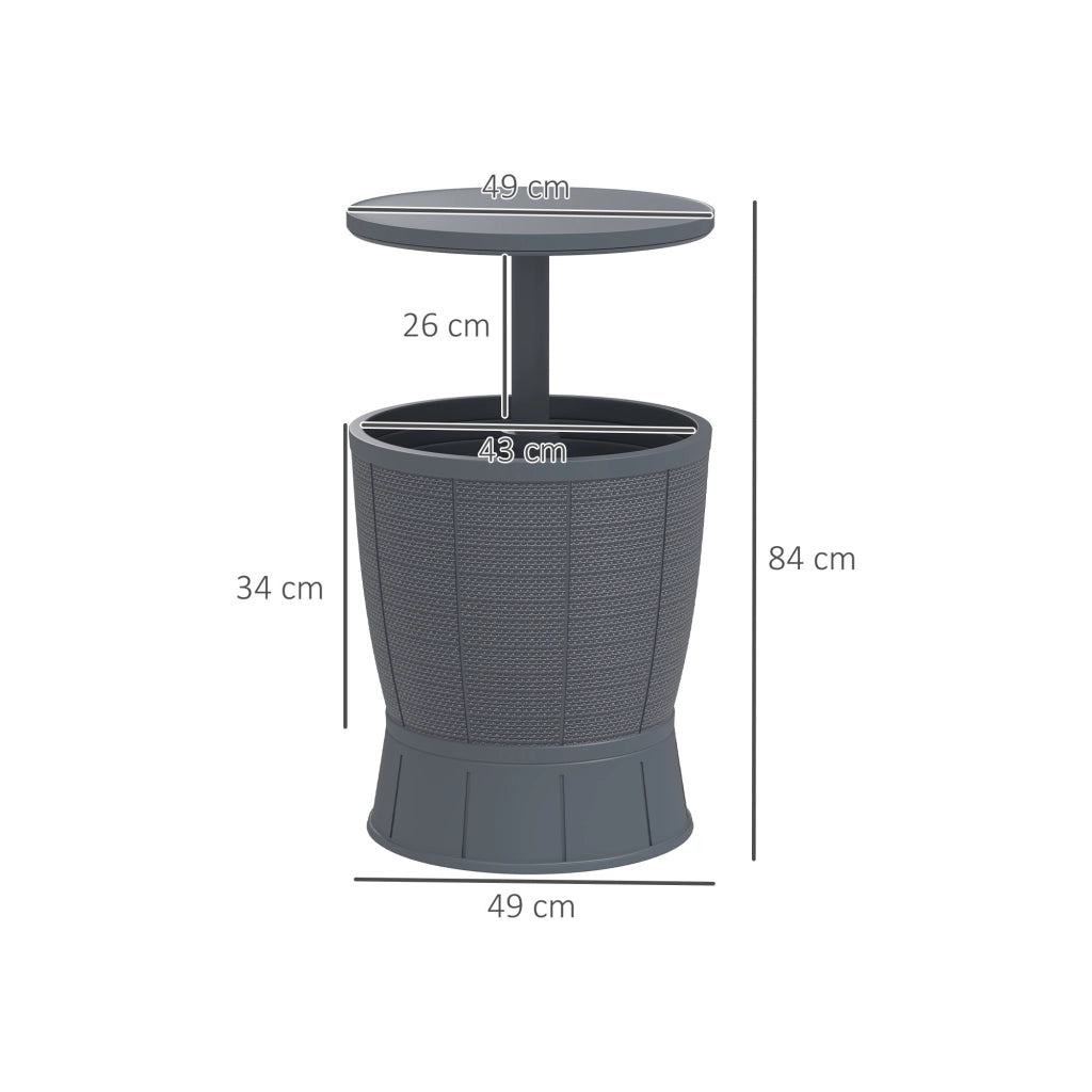 Tavolo da pranzo allungabile per esterno ¨C Zephmum ¨C Grigio, 90x200 cm