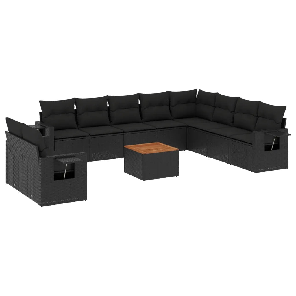 Set Divani da Giardino 11 pz con Cuscini in Polyrattan Nerocod mxl 88933