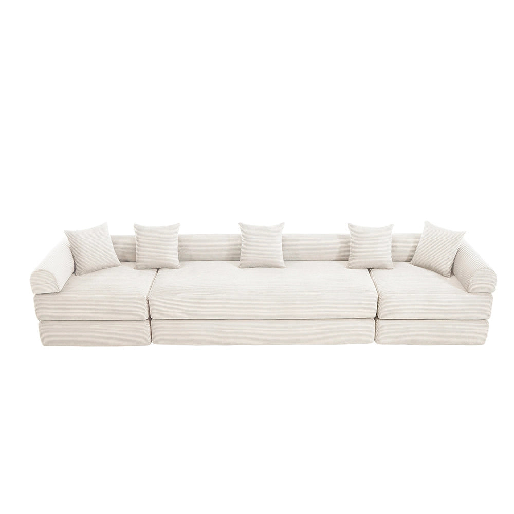 Divano modulare familiare - Xylo - Con contenitore, imballo sottovuoto, beige