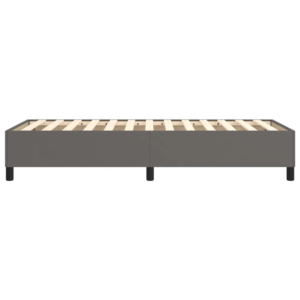 Struttura Letto a Rete a Molle-Giroletto Grigio 80x200 cm in Similpelle 173499