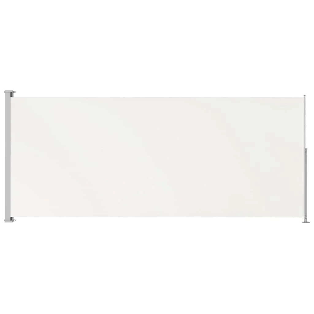 Tenda da sole laterale retrattile/schermo privacy per patio giardino terrazza balcone 180 x 500 cm crema 02_0007336