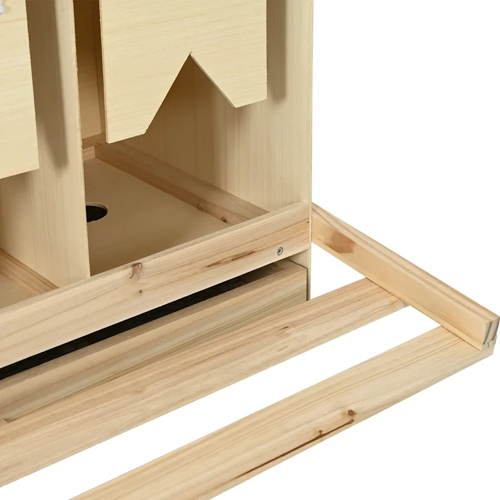 Casetta Cova per Galline 3 Scomparti 93x40x65 cm Legno di Pino