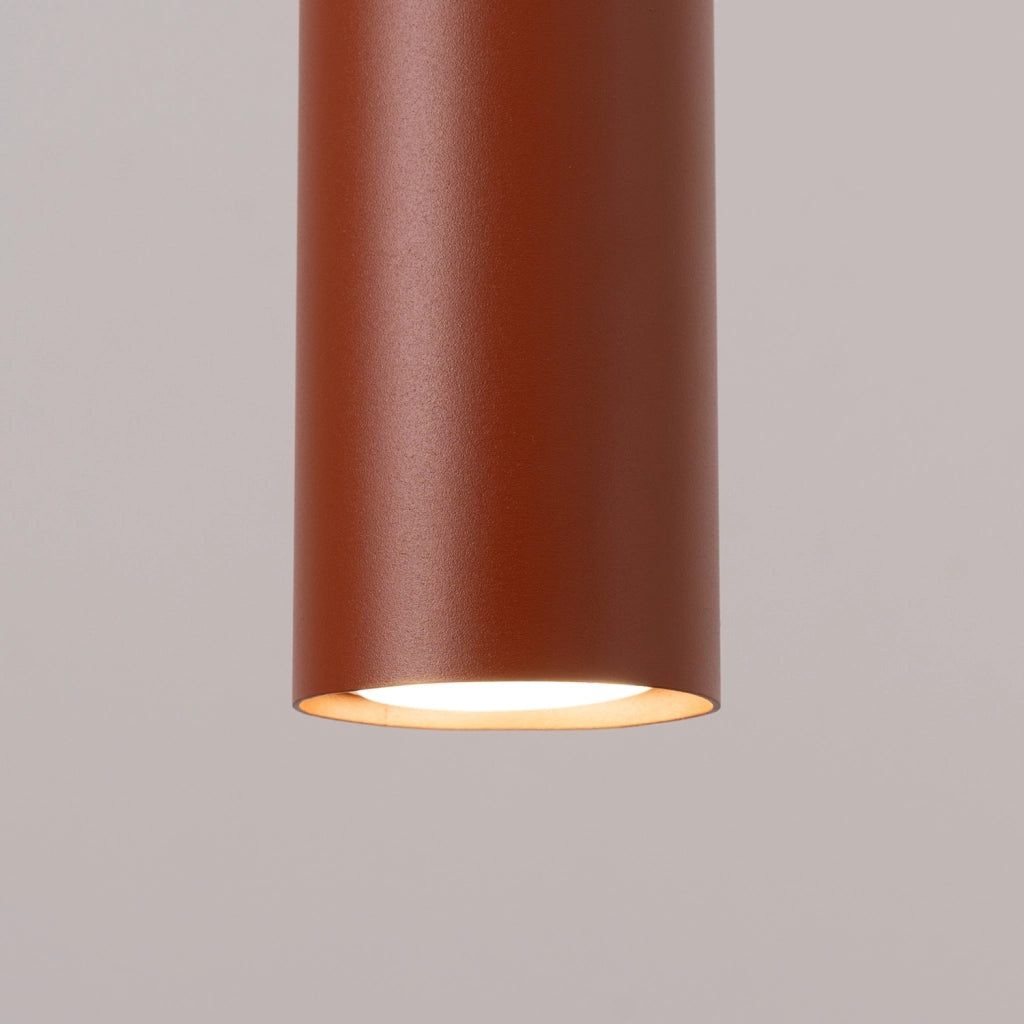 Lampada a sospensione MODENO ocra rossa tubo 30cm GU10