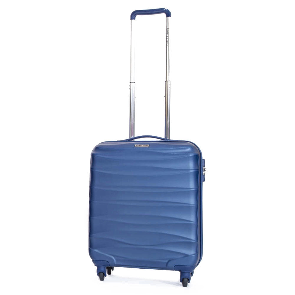 Trolley Valigia Rigido Bagaglio a Mano in ABS 4 TSA Ruote Ravizzoni Infinity Blu
