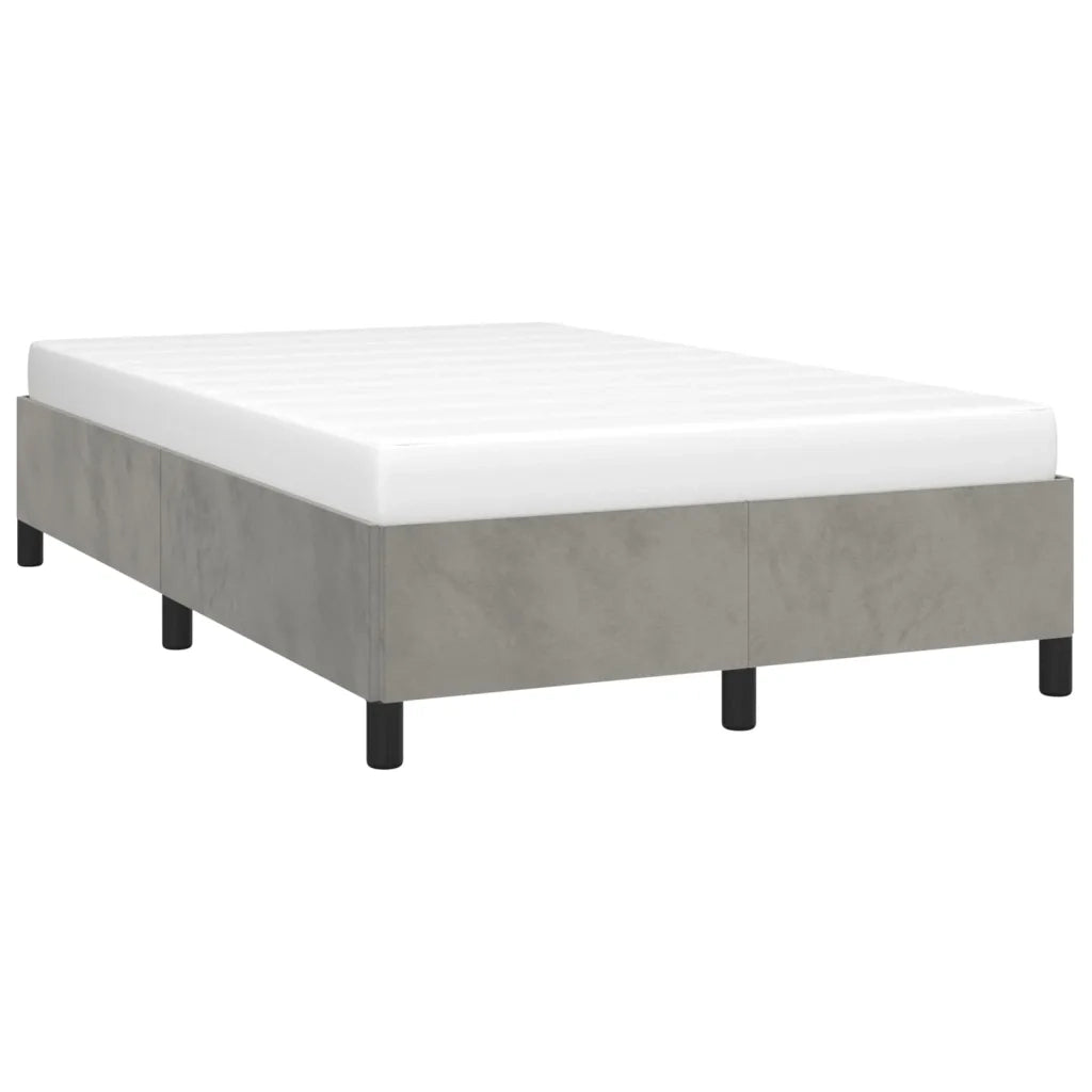 Giroletto senza Materasso Grigio Chiaro 120x190 cm Velluto 3269651