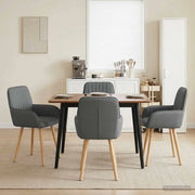 Sedie da pranzo 4 pz Tessuto Grigio Scuro 56,5 x 50 x 87,5 cm 3428194