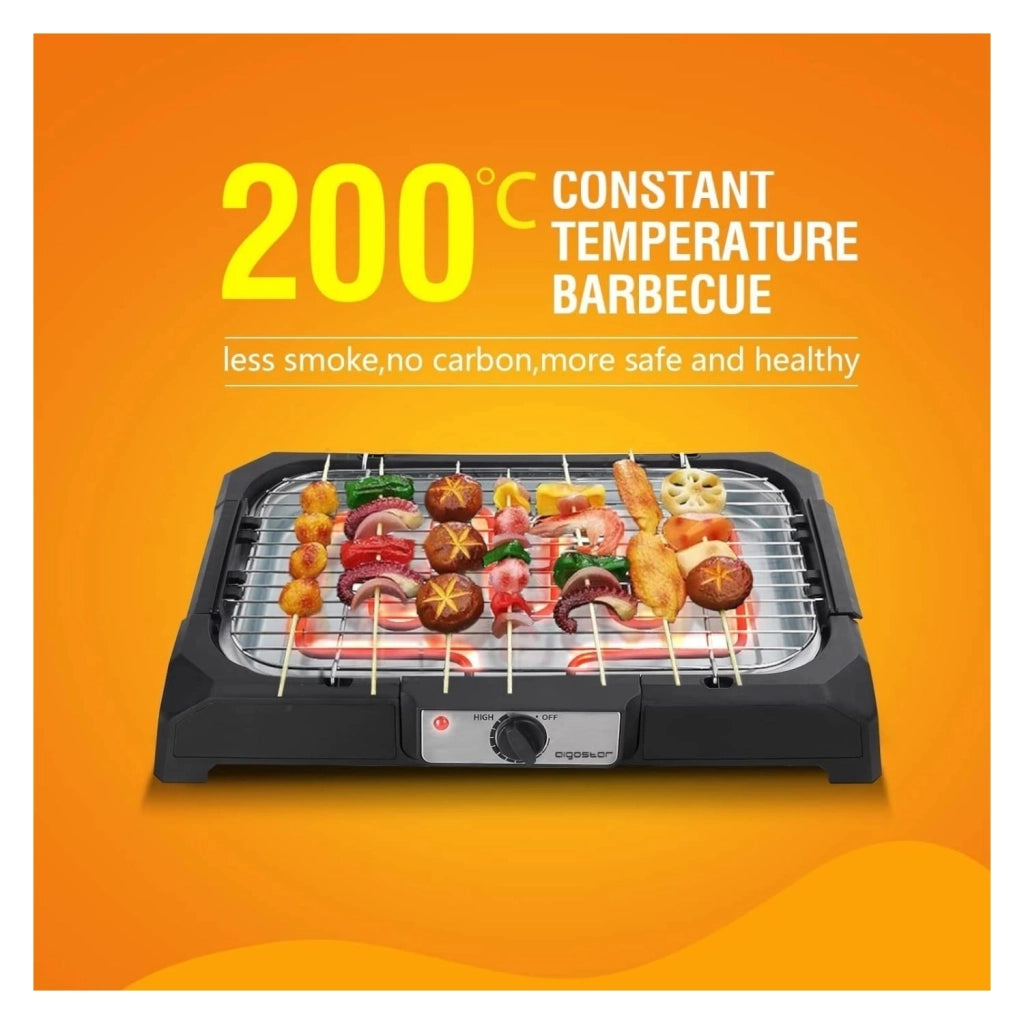 GRIGLIA ELETTRICA BBQ DA TAVOLO SENZA FUMO ANTIADERENTE 2000W AIGOSTAR LAVA