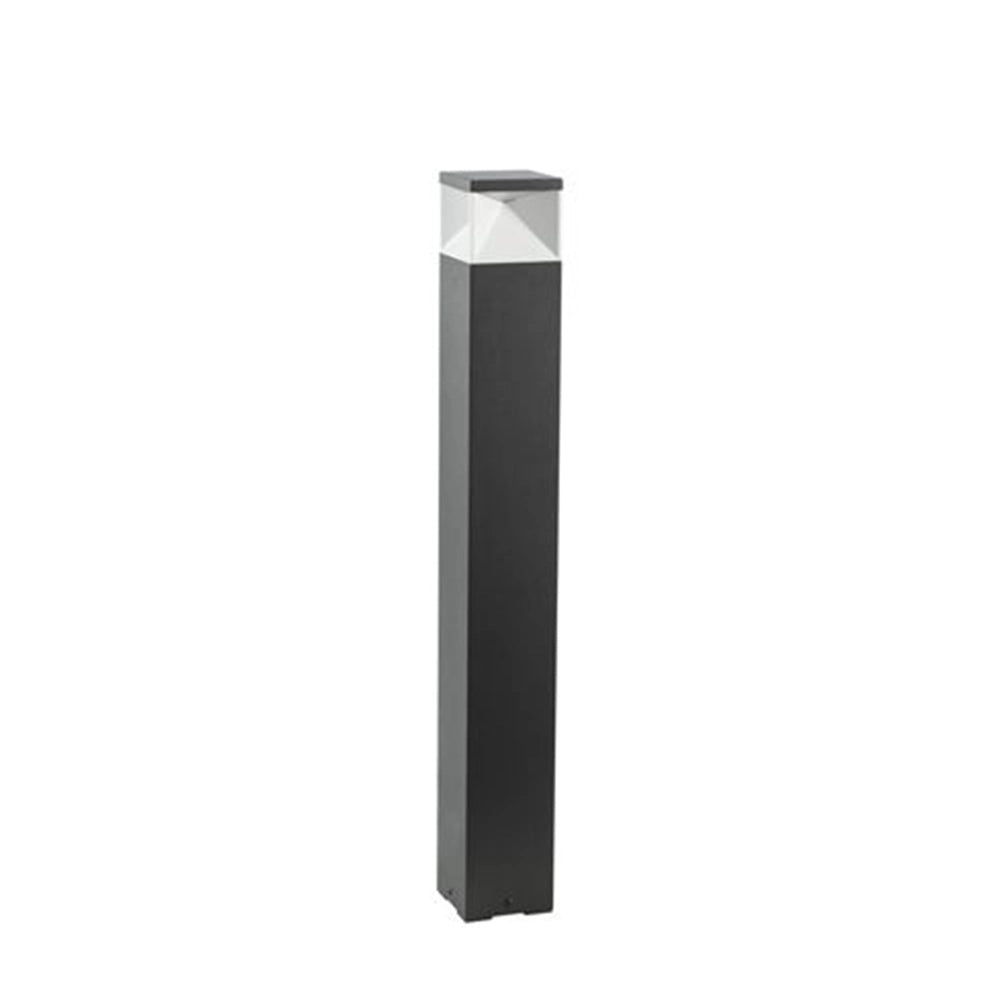 Paletto Alto Moderno Diamond Alluminio Grafite E Termoplastica 12W Led 3000K