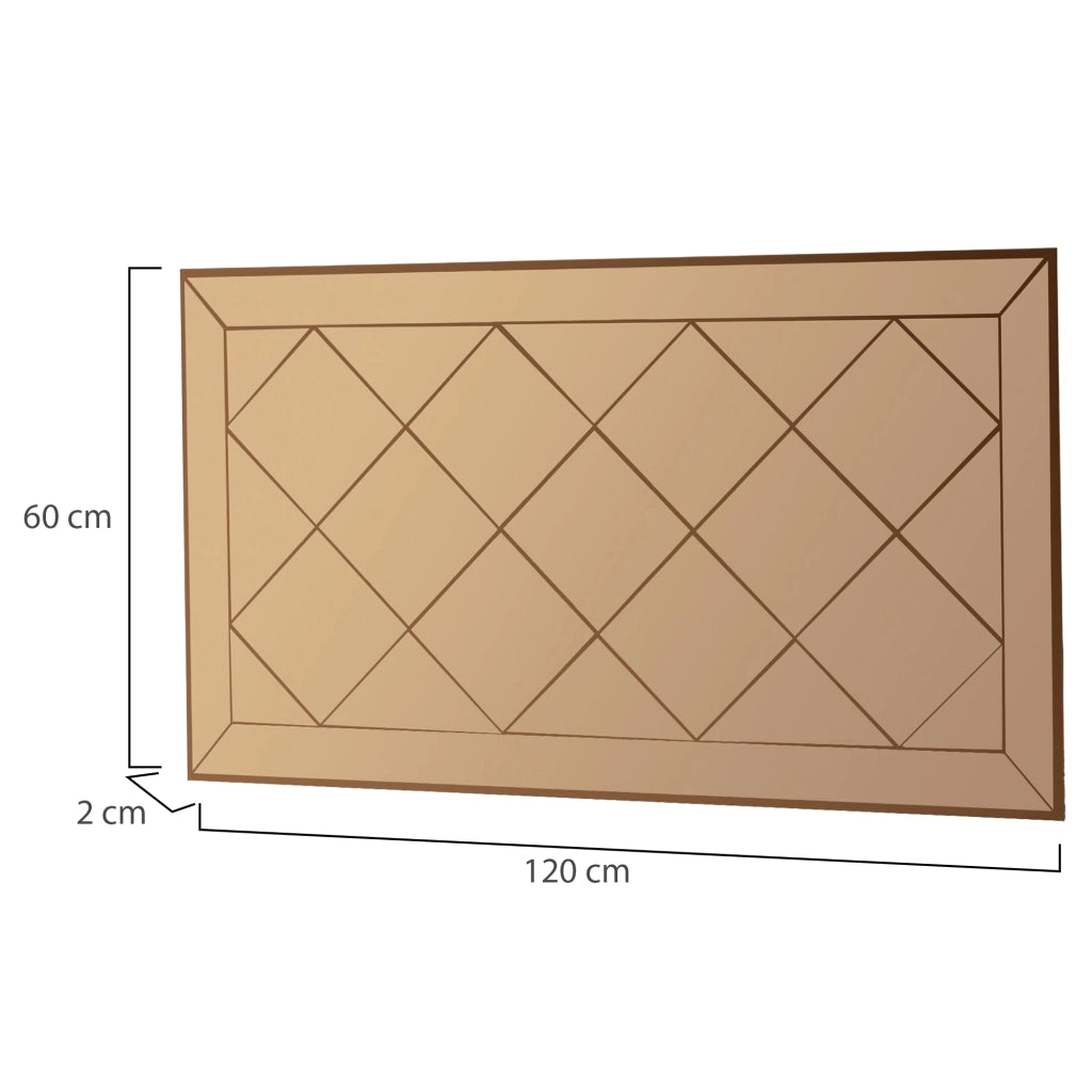 Sormano, Specchio Dettagli Geometrici, 60x120h cm Marrone Bronzo