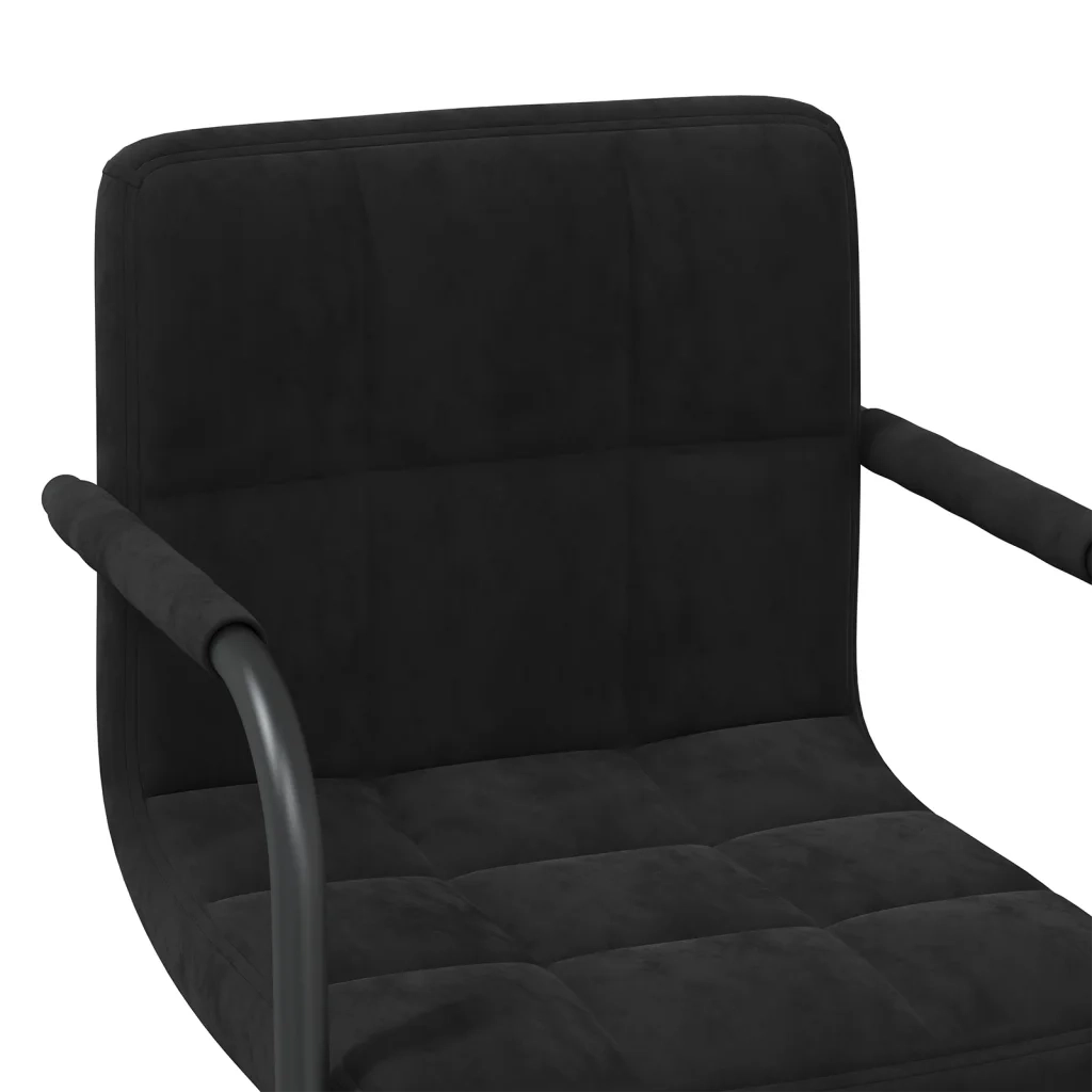 Sedia da Pranzo Nera in Velluto cod mxl 59118