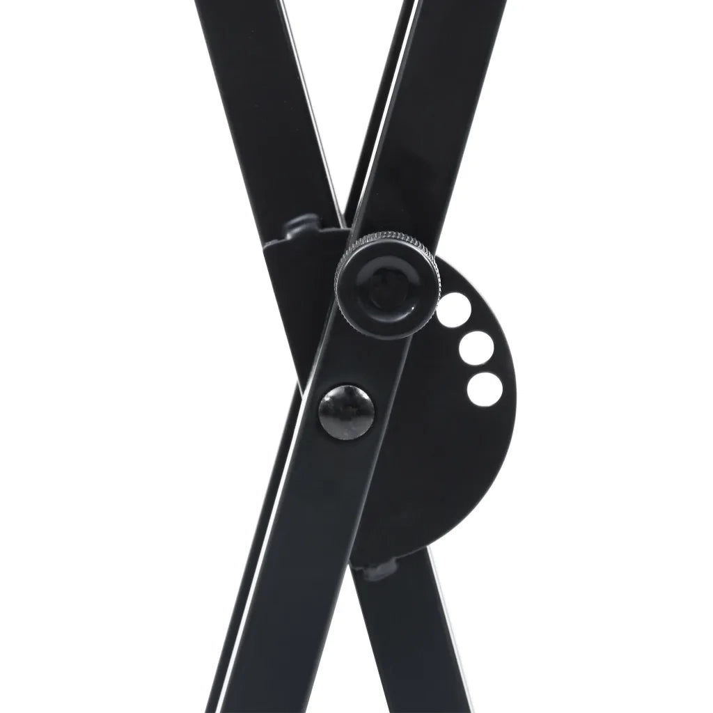 Set Supporto per Tastiera a Doppia Staffa con Sgabello Nero CFW7169339