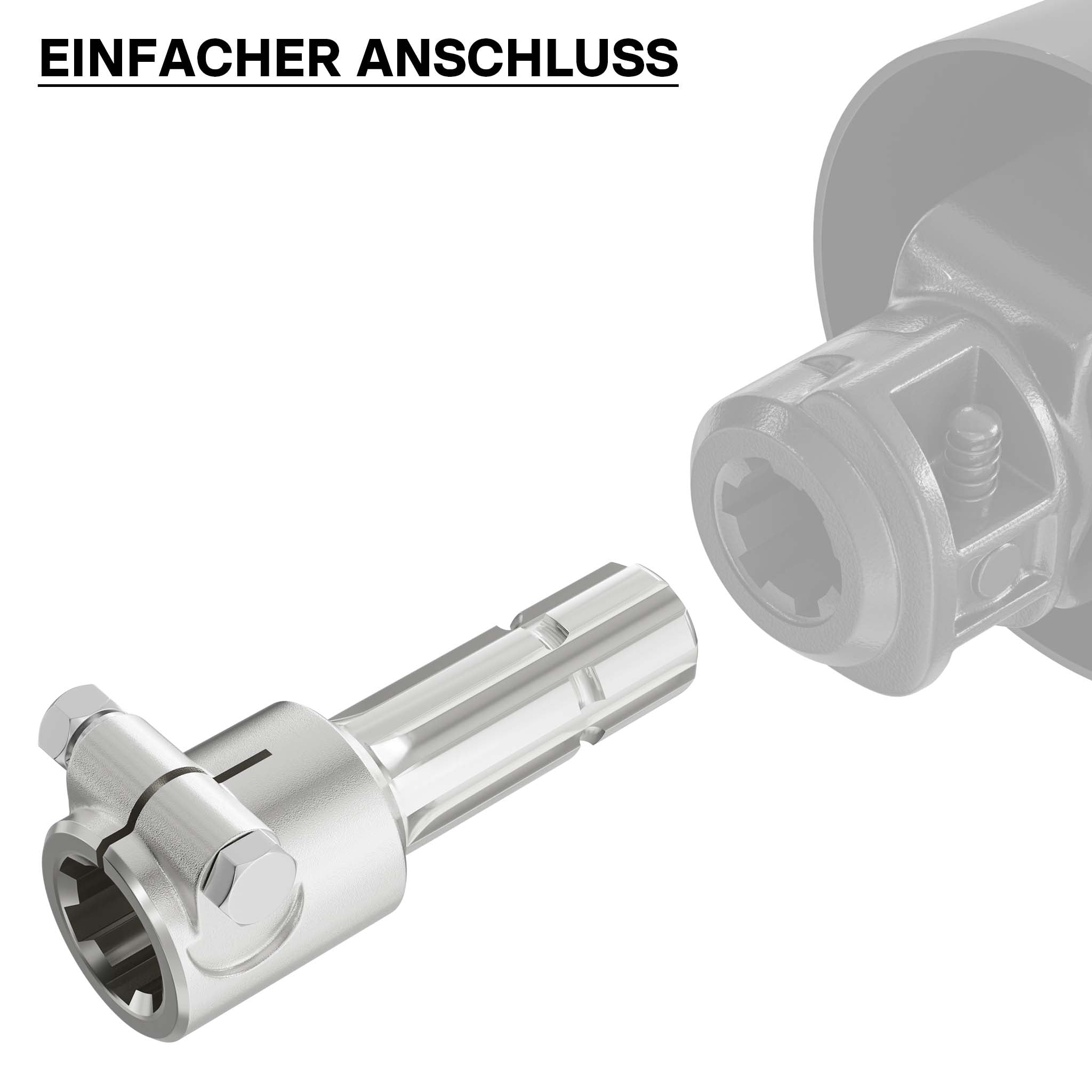 Boccola albero cardanico 175 mm Attacco albero scanalato 1 3/4" 6D Albero uscita 1 3/8" 6D Trattore