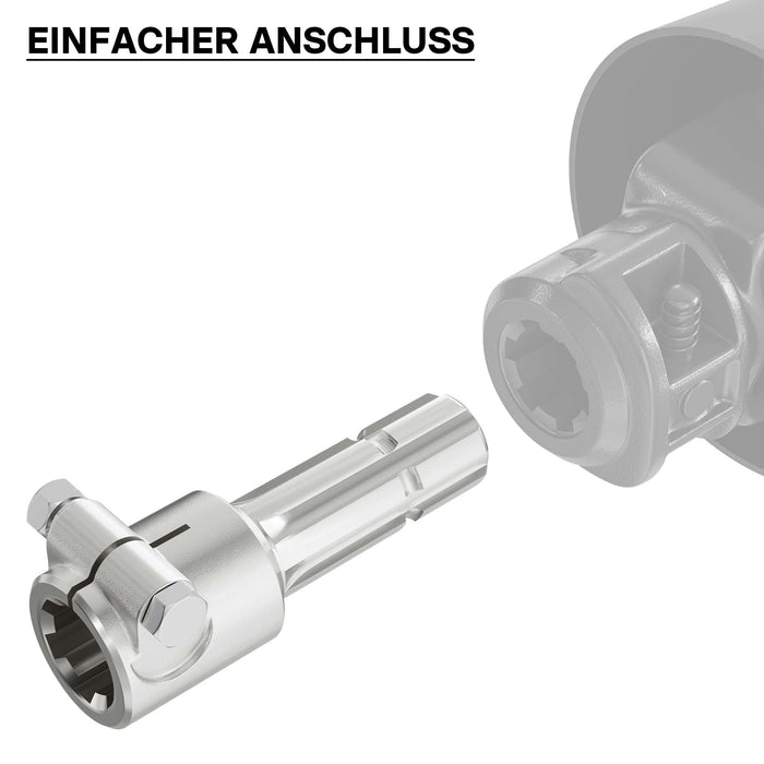 Boccola albero cardanico 175 mm Attacco albero scanalato 1 3/4" 6D Albero uscita 1 3/8" 6D Trattore
