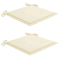 Sedie da Giardino 2 pz con Cuscini in Legno di Teak e Acciaio cod mxl 7953