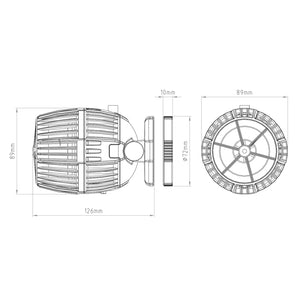 CW-160 Pompa di movimento con controller per acquari 1700-20000l/h 60W Generatore onde