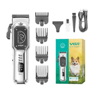 Trade Shop - Vgr V-201 Tosatrice Professionale Animali Clipper Pet Silenzioso Usb -