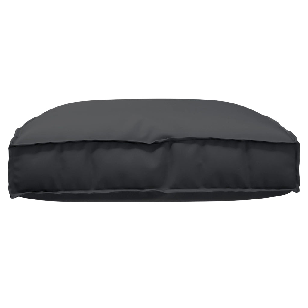 Cuscino da pallet per seduta nero 80x80x12 cm tessuto Oxford