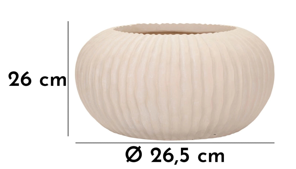 Vaso Mist Ø35x18 cm in Mgo Crema