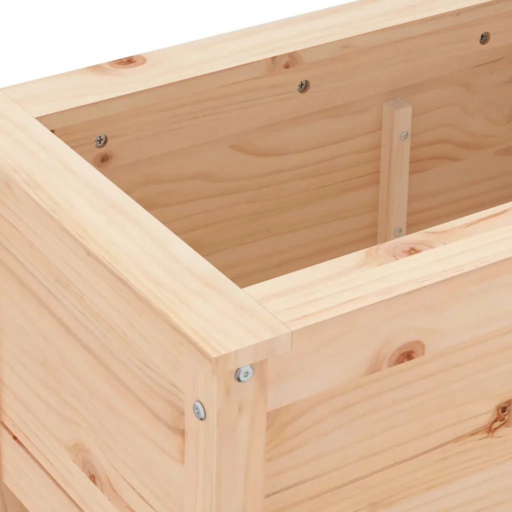 Fioriera da Giardino-Vaso da Esterno 82,5x40x39 cm in Legno Massello di Pino