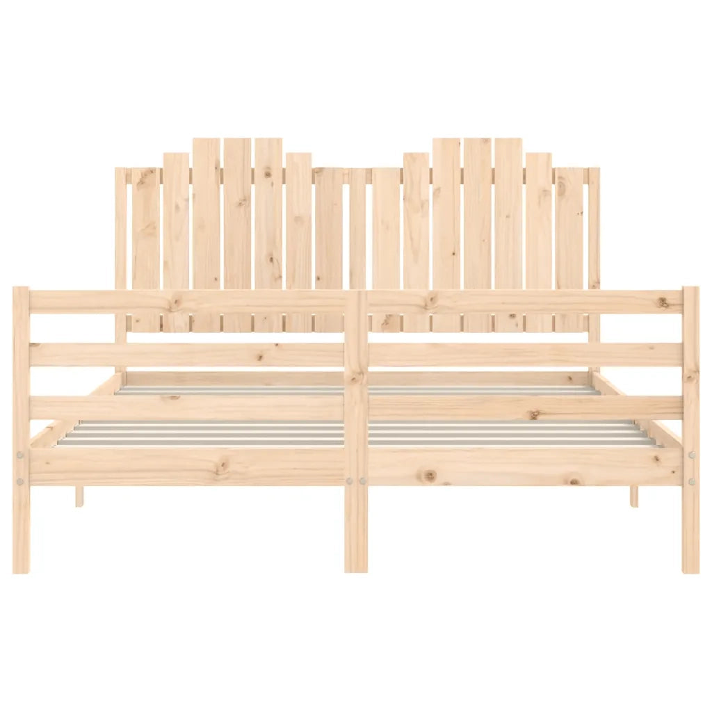 Giroletto con Testiera-Struttura Letto con testiera 160x200 cm in Legno Massello 631990