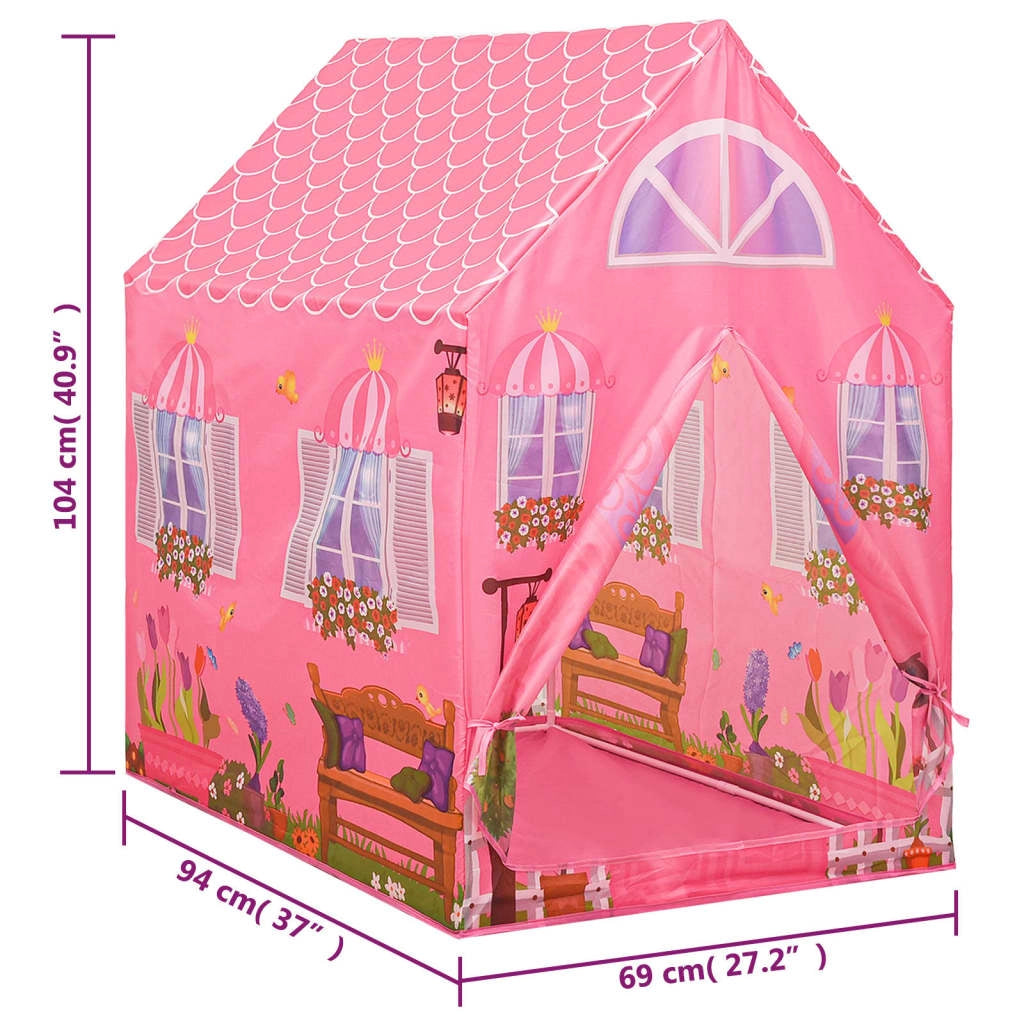 Tenda da gioco per bambini 69 x 94 x 104 cm rosa 02_0005175