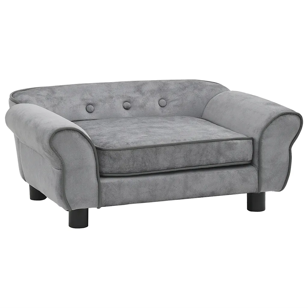 Divano per Cani-Sofa per animali domestici-Divanetto Grigio 72x45x30 cm in Peluche