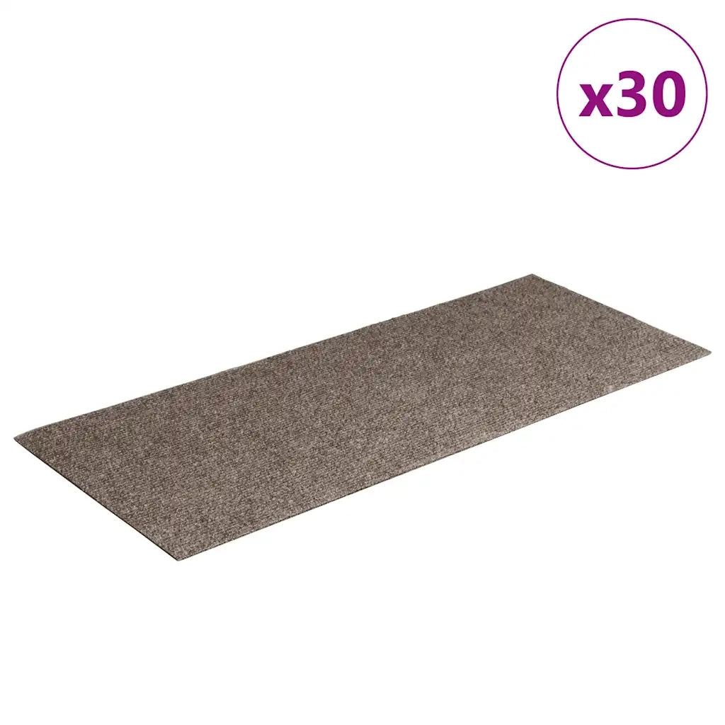 Tappetini per Scale Autoadesivi 30pz Crema 60x25cm Rettangolare