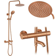 Set Doccia Da Incasso Con Termostatato Lungo Diamond Copper Brush