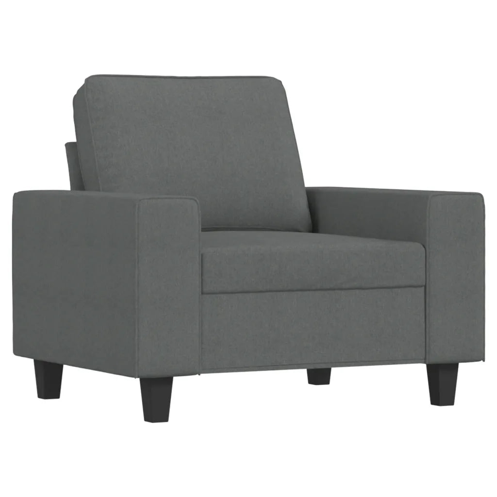 Set di Divani 4 pz Grigio Scuro in Tessuto 3201875