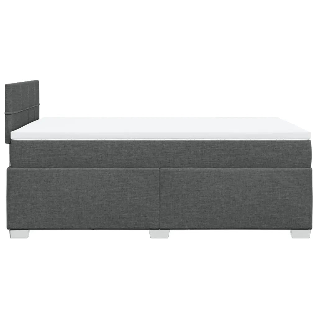 Giroletto a Molle con Materasso Grigio Scuro 120x190cm Tessuto 3285828