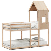 Letto singolo | Letto per adulti | Letto a Castello senza Materasso 90x200cm Massello Pino