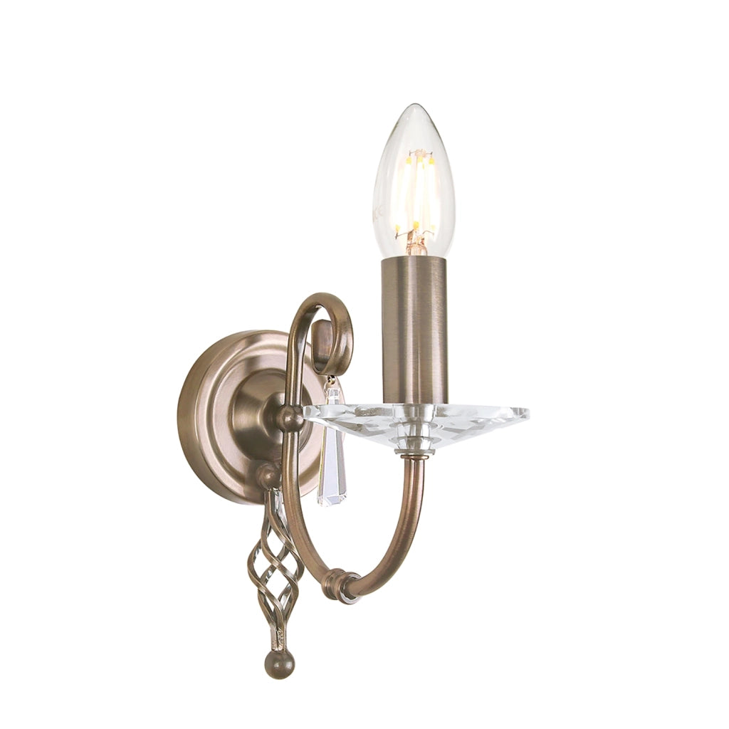 Applique Classica Aegean Acciaio Ottone Anticato 1 Luce E14