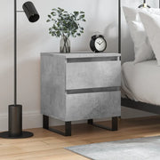 Comodino-Tavolino da notte Grigio Cemento 40x35x50 cm in Legno Multistrato 923406