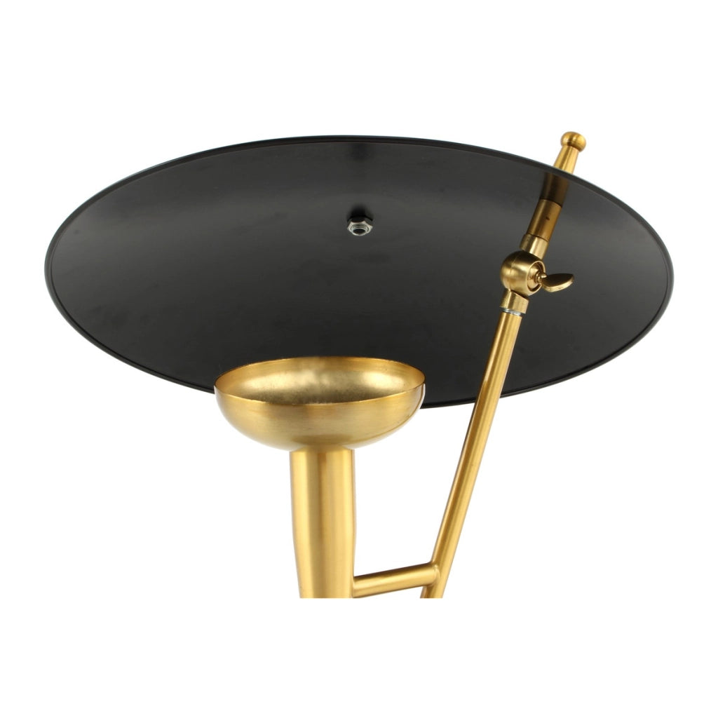 Lampada da tavolo Flyer 100 in metallo oro e nero