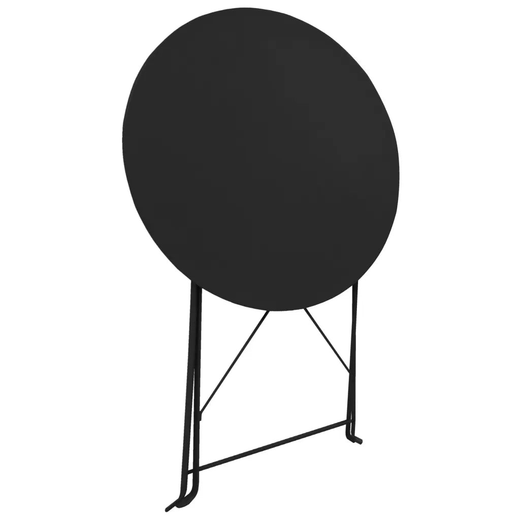 Set da Bistrot 3 pz | Set Salotto da Giardino in Acciaio Nero