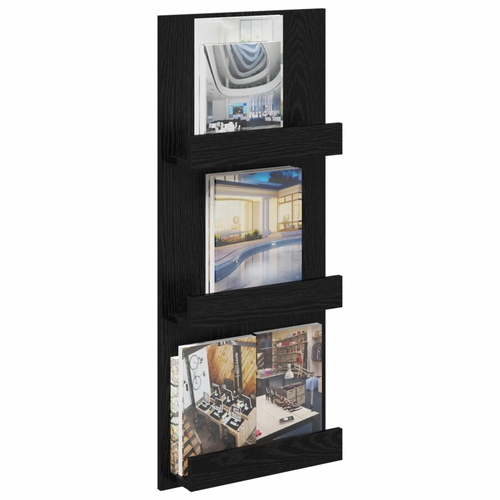 Scaffale per riviste Rovere Nero 43 x 11 x 102 cm CFW7620421