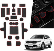 Materassini antiscivolo in gomma compatibili con Kia Sorento MQ4 2021-2025, materassini antiscivolo, accessori per automobili, materassini antiscivolo, scatola di stivaggio per materassini antiscivolo