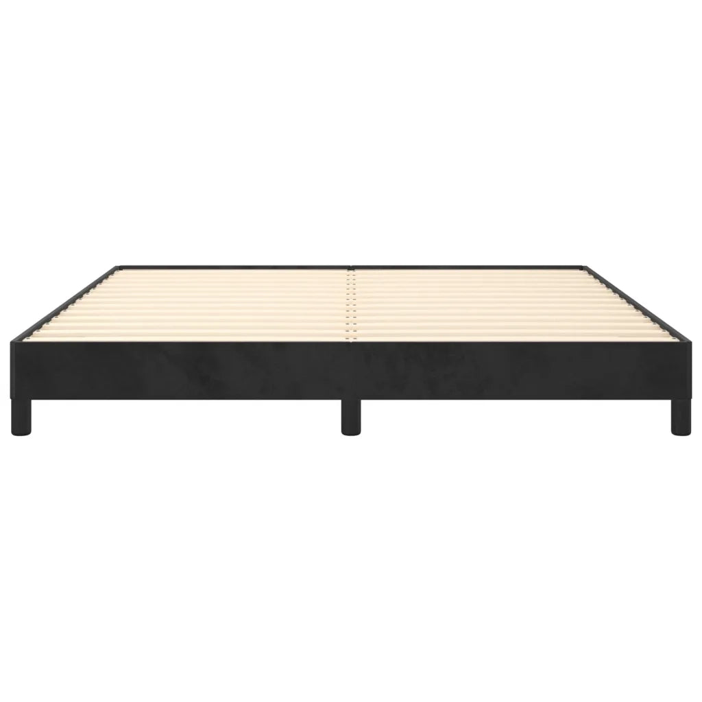Giroletto senza Materasso-Struttura Letto Nero 180x200 cm in Velluto 876459