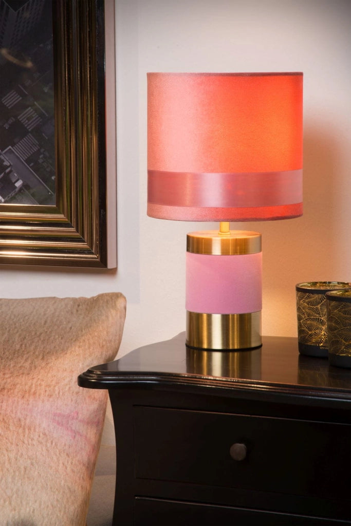 Lampada da tavolo Lucide Frizzle rosa E14 40W 32cm IP20